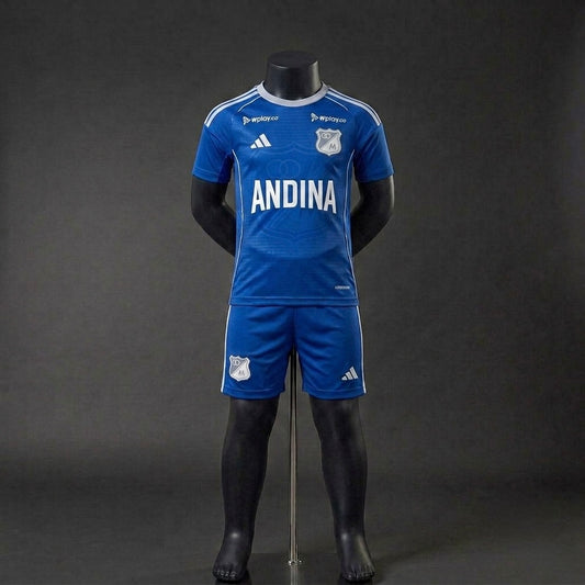 Uniforme Niño Millonarios 2026 Local – Bordado