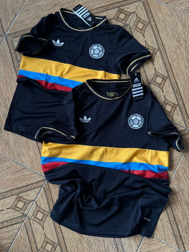 Camiseta Centenario Negra Selección Colombia – hombre Edición Especial Bordada 🇨🇴🖤