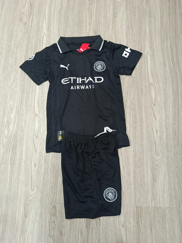 Uniforme Niño Manchester City Visitante 25/26 ⚫