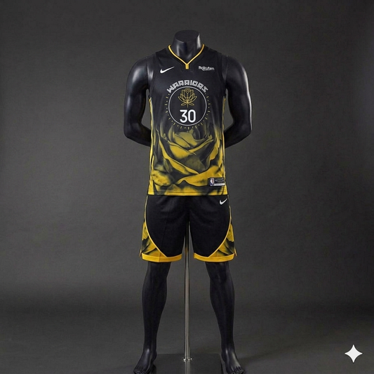 Uniforme Adulto Warriors #30 Negro/Amarillo β (Calidad Triple A) ππ€π