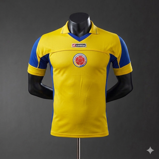Camiseta Selección Colombia Retro Lotto – Hombre (Calidad 1.1)💛