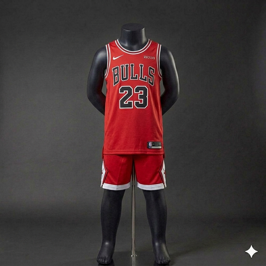 Uniforme Niño Chicago Bulls Rojo #23 – (Calidad Triple A) 🏀🔴