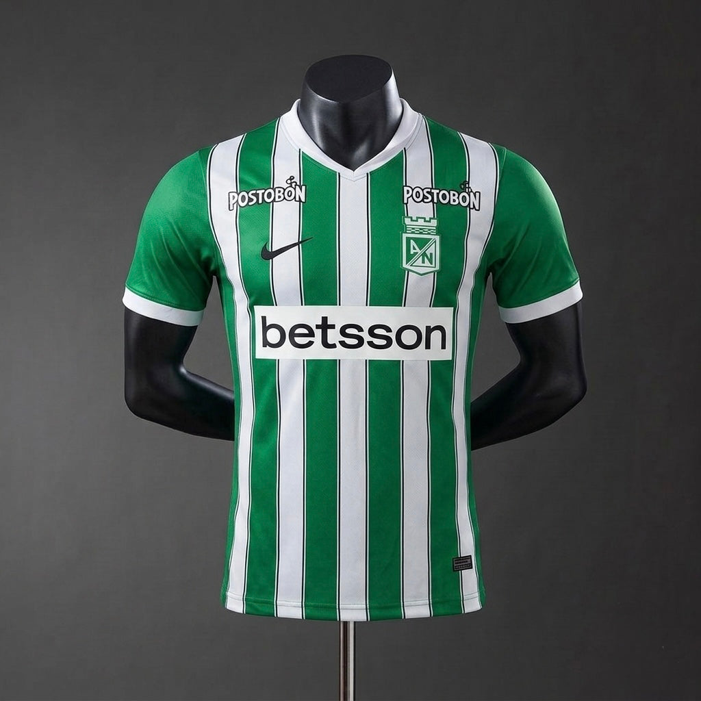 Camiseta Atlético Nacional 2026 Local Hombre – Tela Lisa Encauchetada