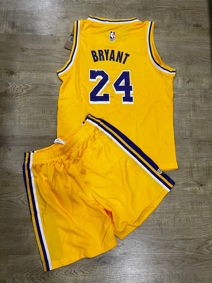 Uniforme Niño Lakers Amarillo #24 – (Calidad Triple A) 🏀💛