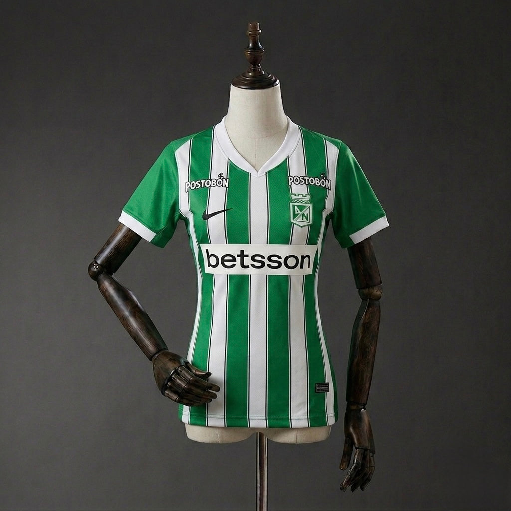 Camiseta Atlético Nacional 2026 Local Dama – Tela Lisa Encauchetada
