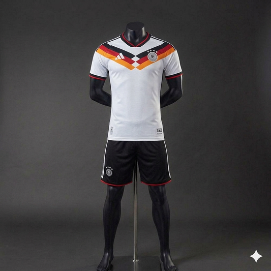 Uniforme Adulto Alemania Local Mundial 2026 – (Calidad Triple A) 🇩🇪⚪⚫