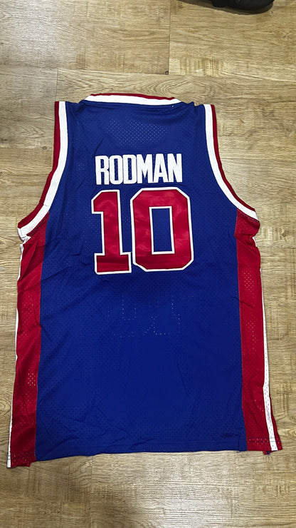 Jersey Pistons Azul #10 – (Calidad 1.1) 🏀🔵