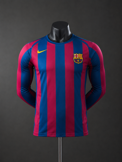 Camiseta Barcelona Ronaldinho 10 Retro 2005/06 Manga Larga – Dorsal y Parches