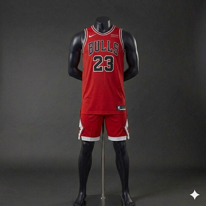 Uniforme Adulto Bulls Rojo #23 – (Calidad Triple A) 🏀🔴