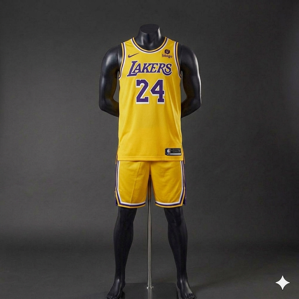 Uniforme Adulto Lakers Amarillo #24 – (Calidad Triple A) 🏀💛