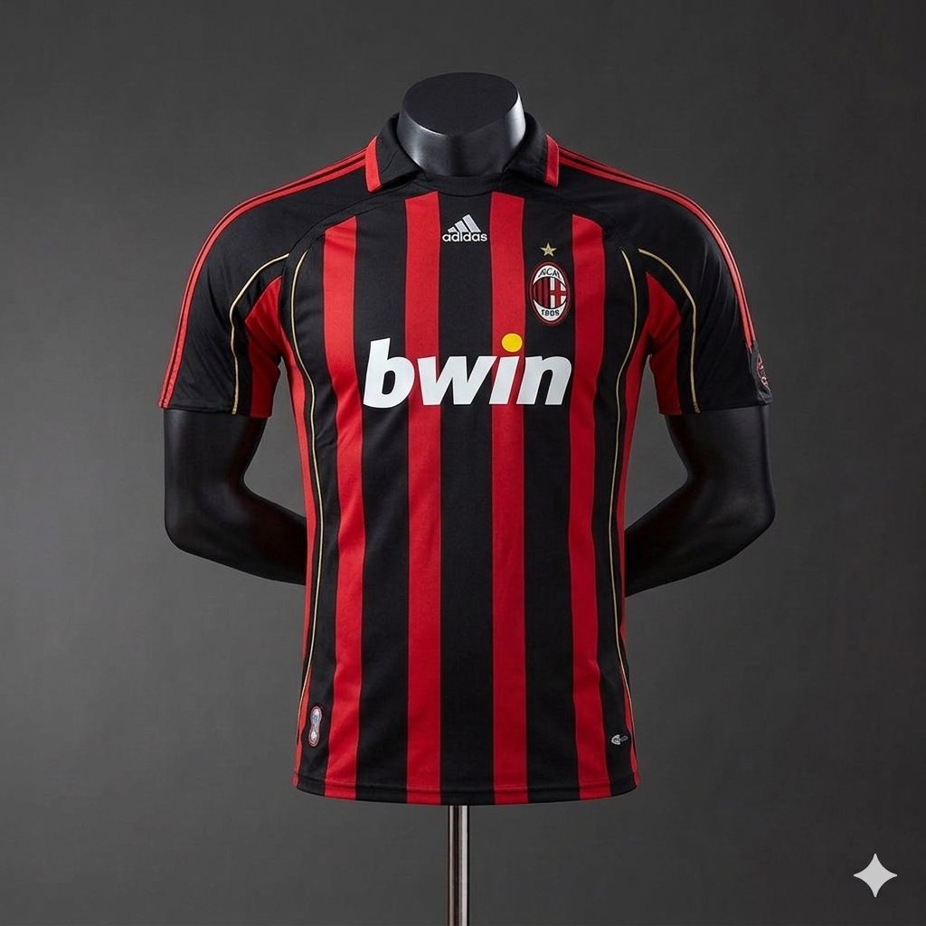 Camiseta AC Milan Retro Local – (Calidad 1.1) 🔴⚫🏆