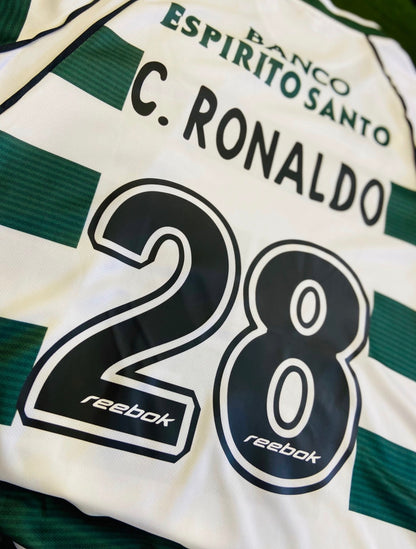 Camiseta Retro Sporting Ronaldo 🟢⚪