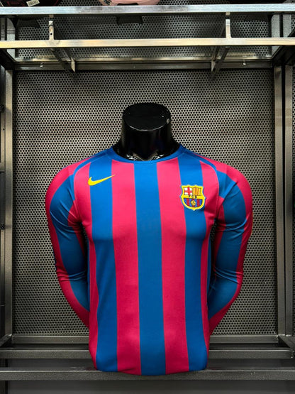 Camiseta Barcelona Ronaldinho 10 Retro 2005/06 Manga Larga – Dorsal y Parches