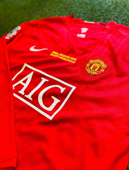 Camiseta Manchester United 2008 Manga Larga Retro (Calidad 1.1) 🔴🏆