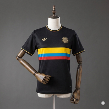Camiseta Centenario Negra Selección Colombia – hombre Edición Especial Bordada 🇨🇴🖤