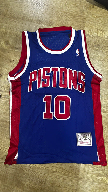 Jersey Pistons Azul #10 – (Calidad 1.1) 🏀🔵