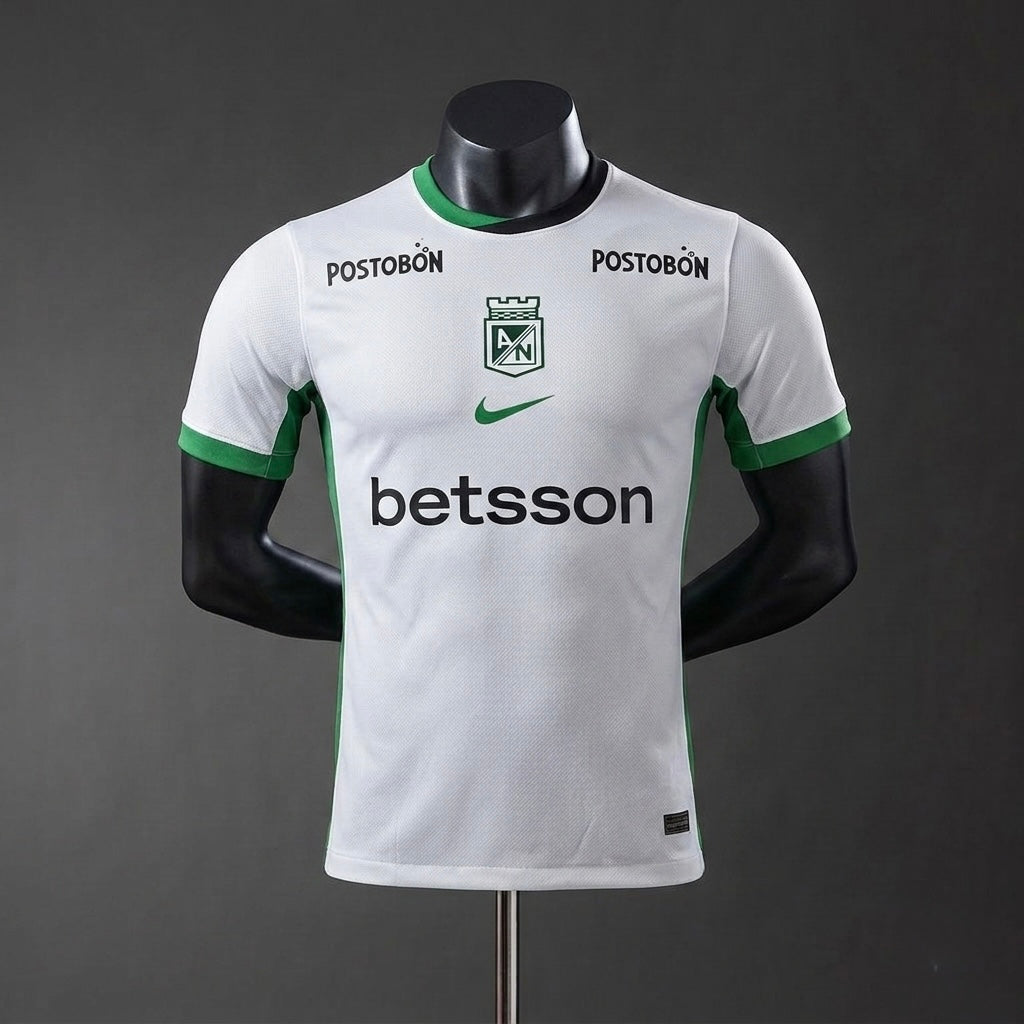 Camiseta Atlético Nacional 2026 Visitante Hombre – Tela Lisa Encauchetada
