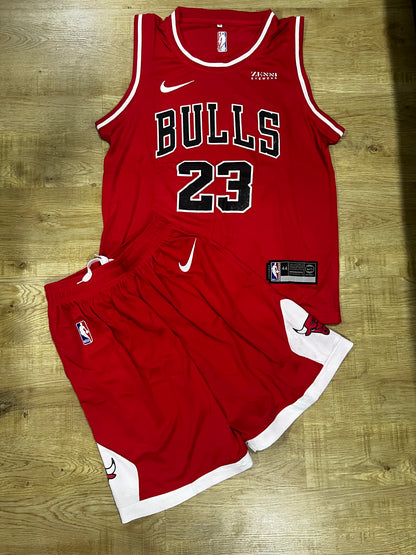 Uniforme Adulto Bulls Rojo #23 – (Calidad Triple A) 🏀🔴