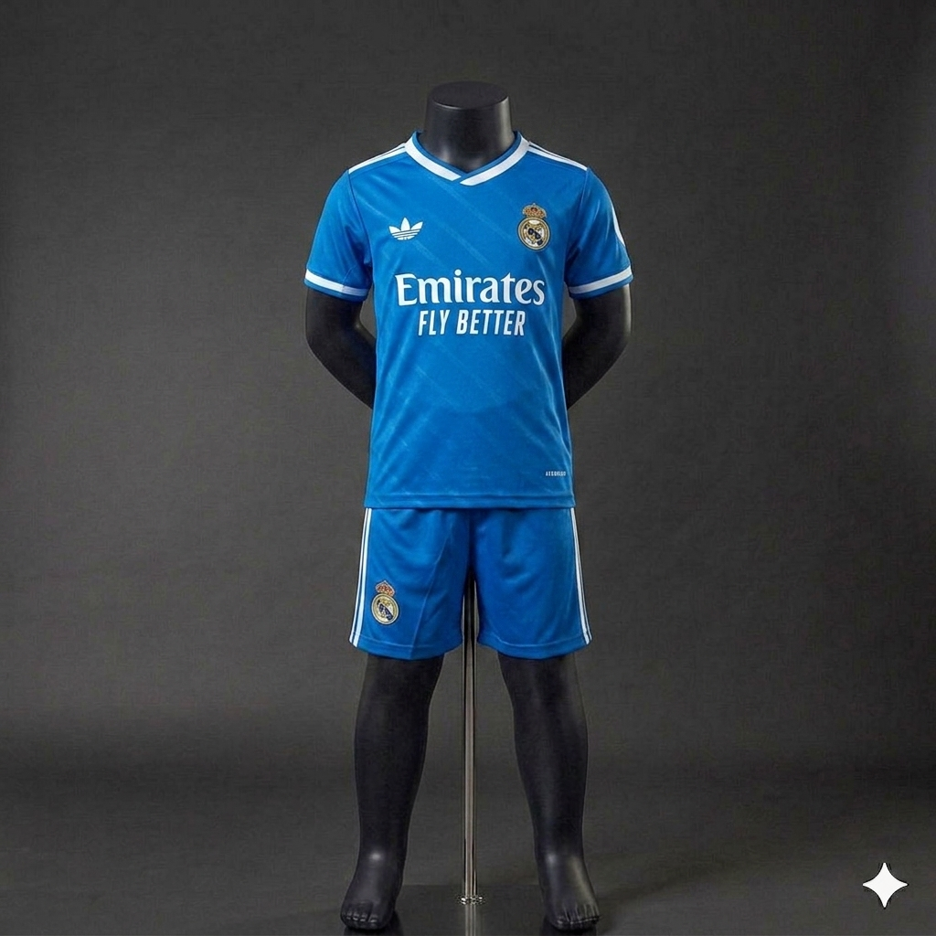 Uniforme Niño Real Madrid 3ra Equipación 25/26 – 🔥🔵