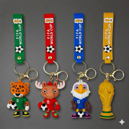 Llaveros Mundial 2026 – Mascotas y Copa 🏆🌍