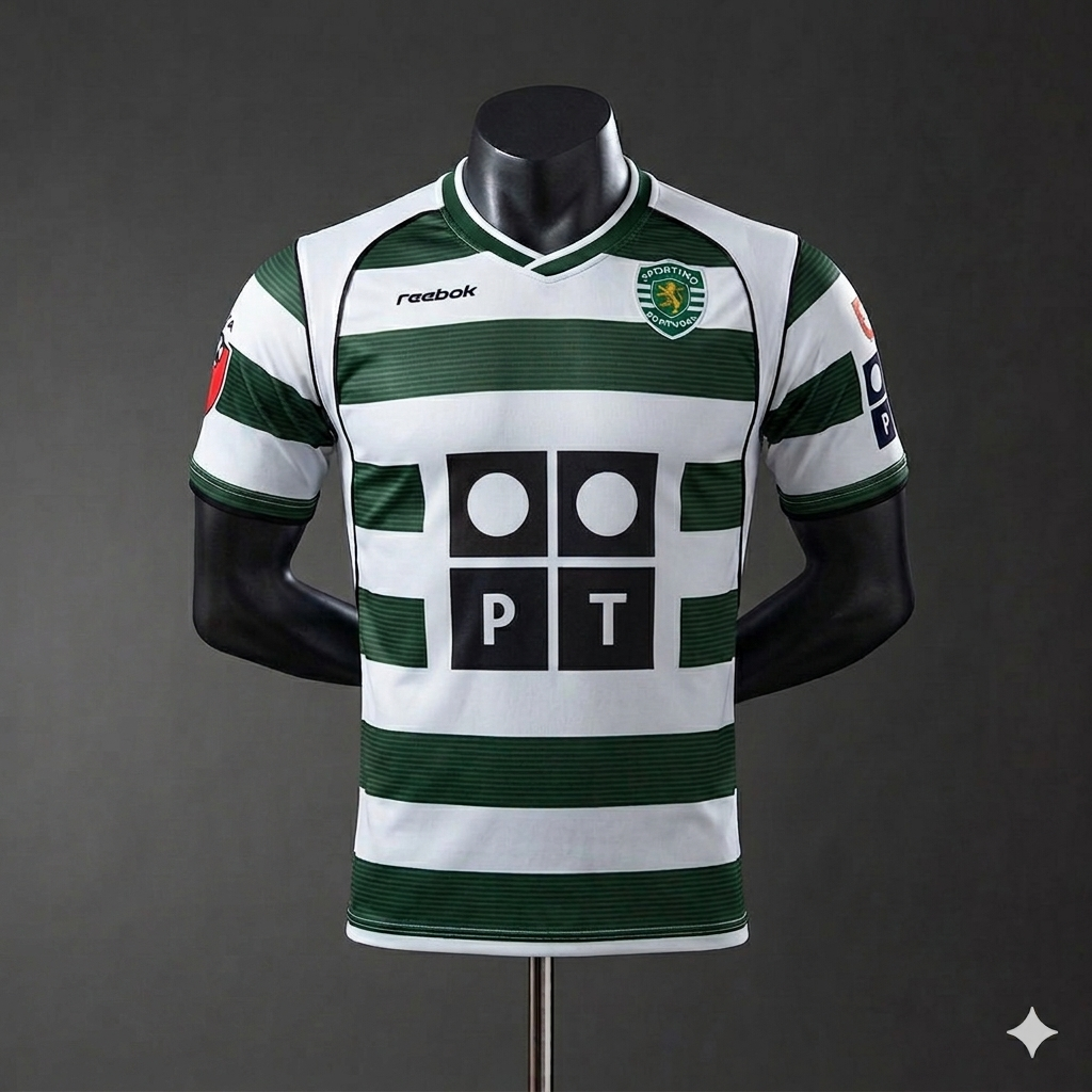 Camiseta Retro Sporting Ronaldo 🟢⚪
